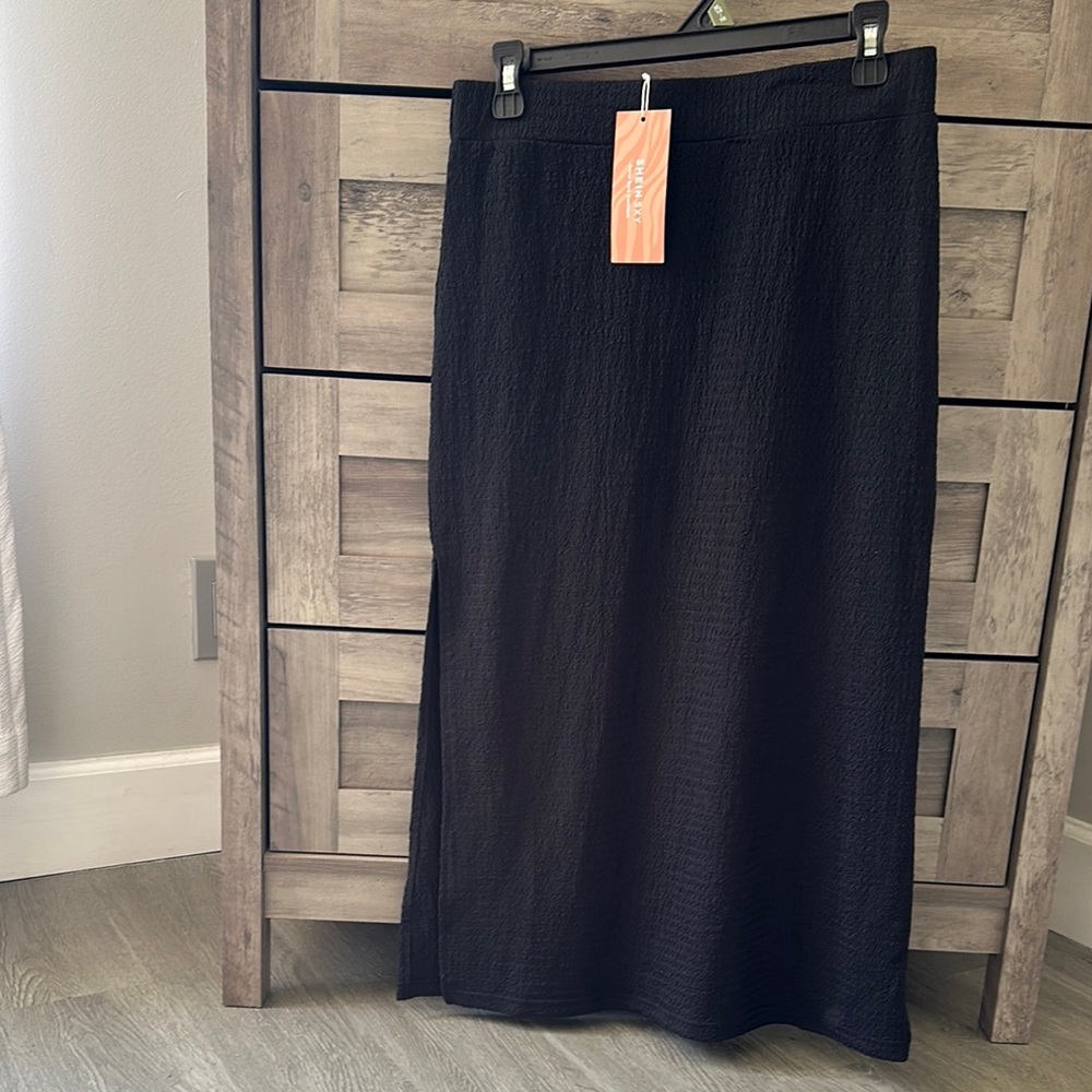 SHEIN Black Maxi Pencil Skirt for Work